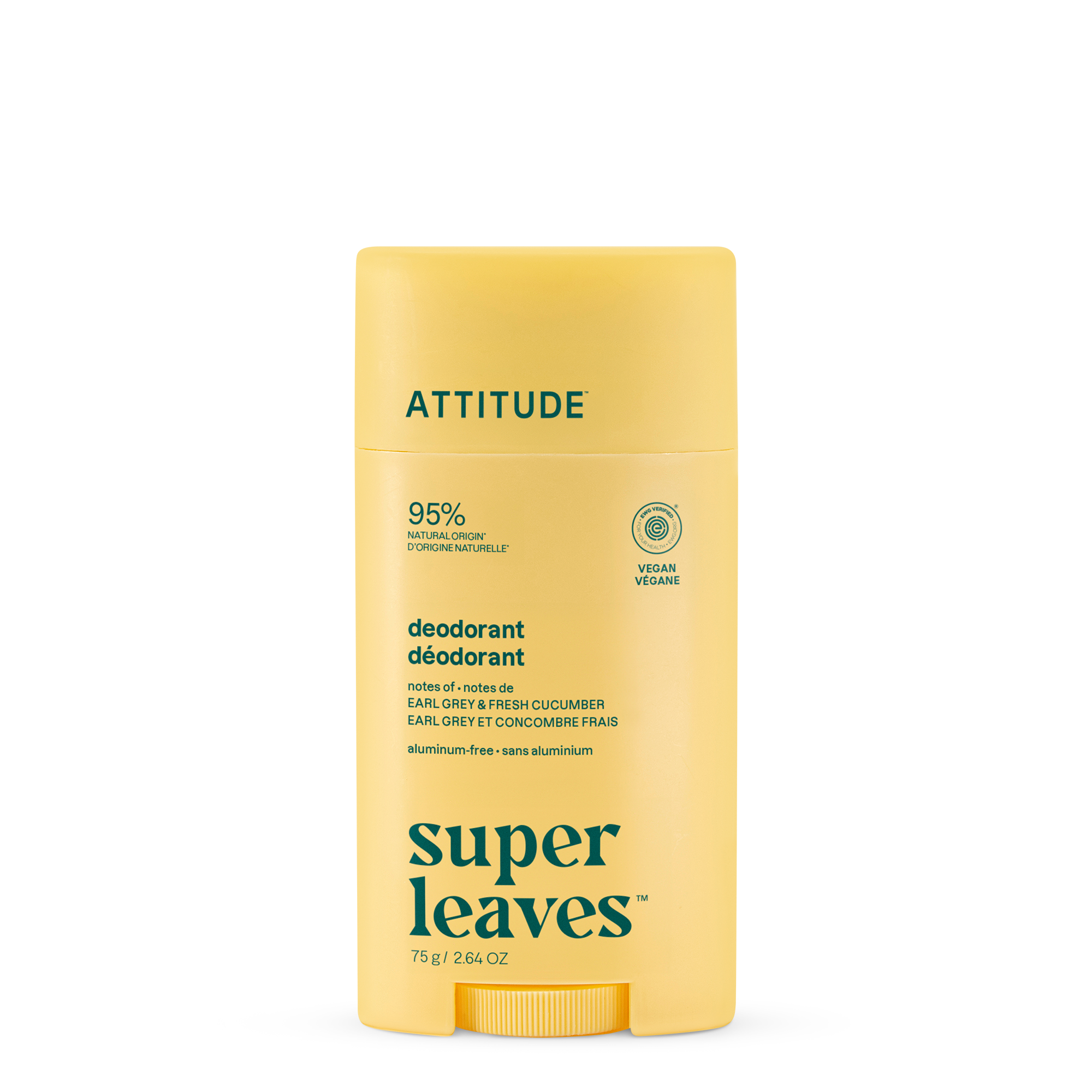 ATTITUDE Super Leaves Deodorant Earl Grey & Fresh Cucumber 75 g