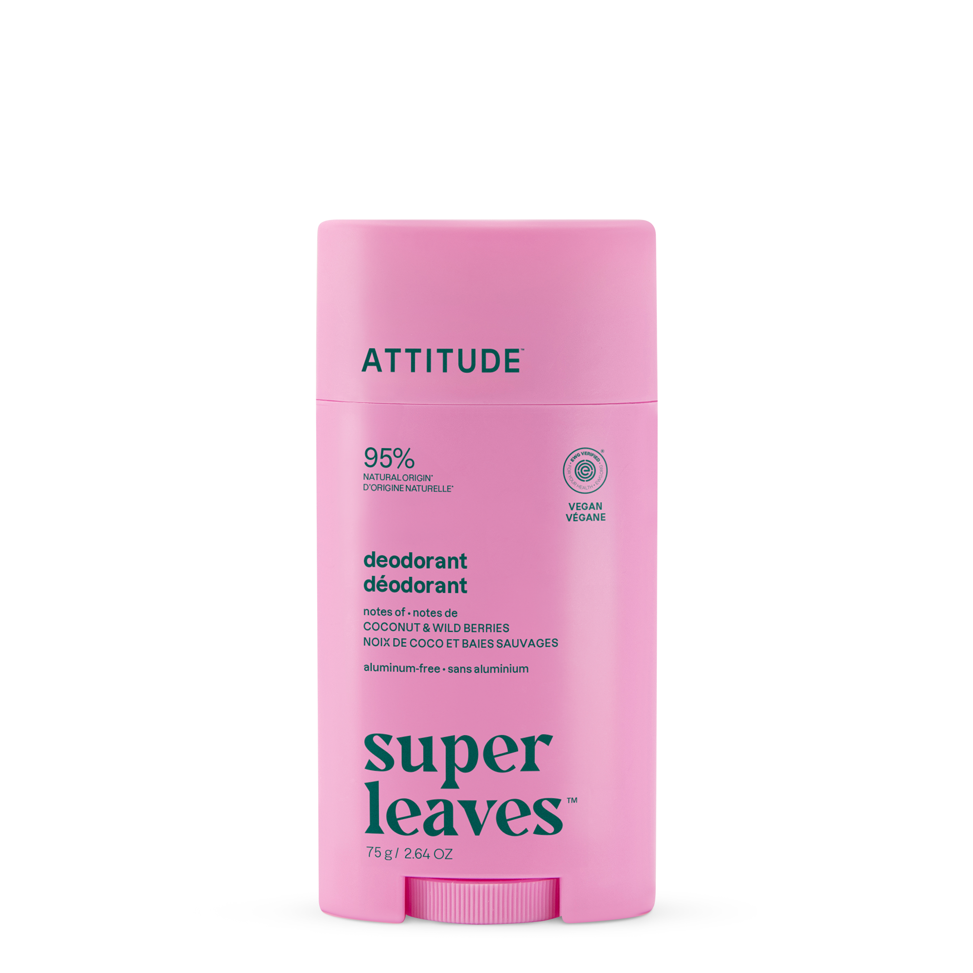 ATTITUDE Super leaves Coconut & Wild Berries Deodorant, 75 g