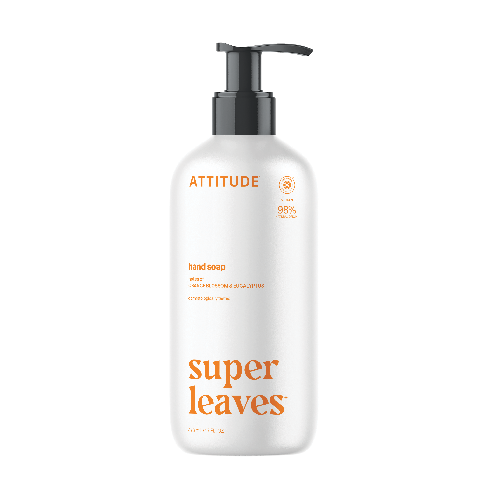 ATTITUDE Super Leaves Hand Soap Orange Blossom & Eucalyptus 473 mL