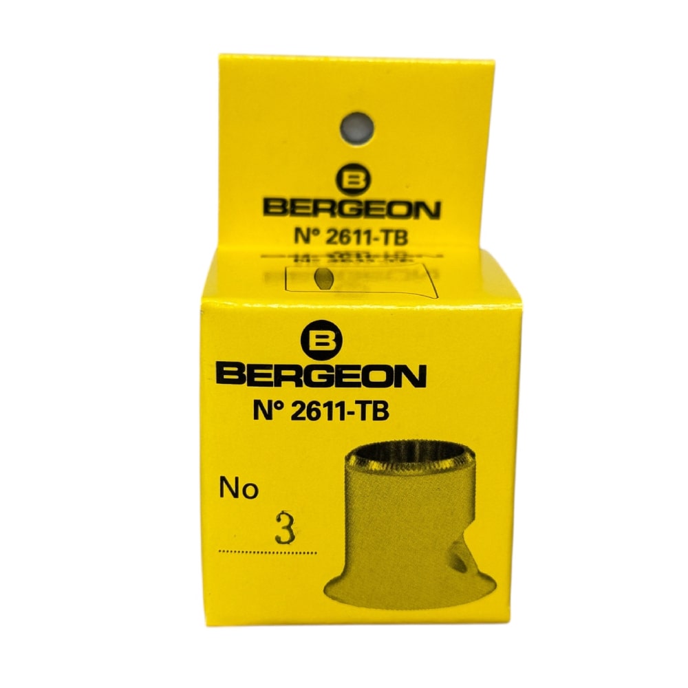 Bergeon 2611-TB-3 loupe, white, biconvex, ventilation port, magnification x3.3 - Image 3