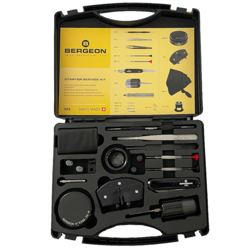 Bergeon 7814 starter service kit with 18 tools for watchmakers
