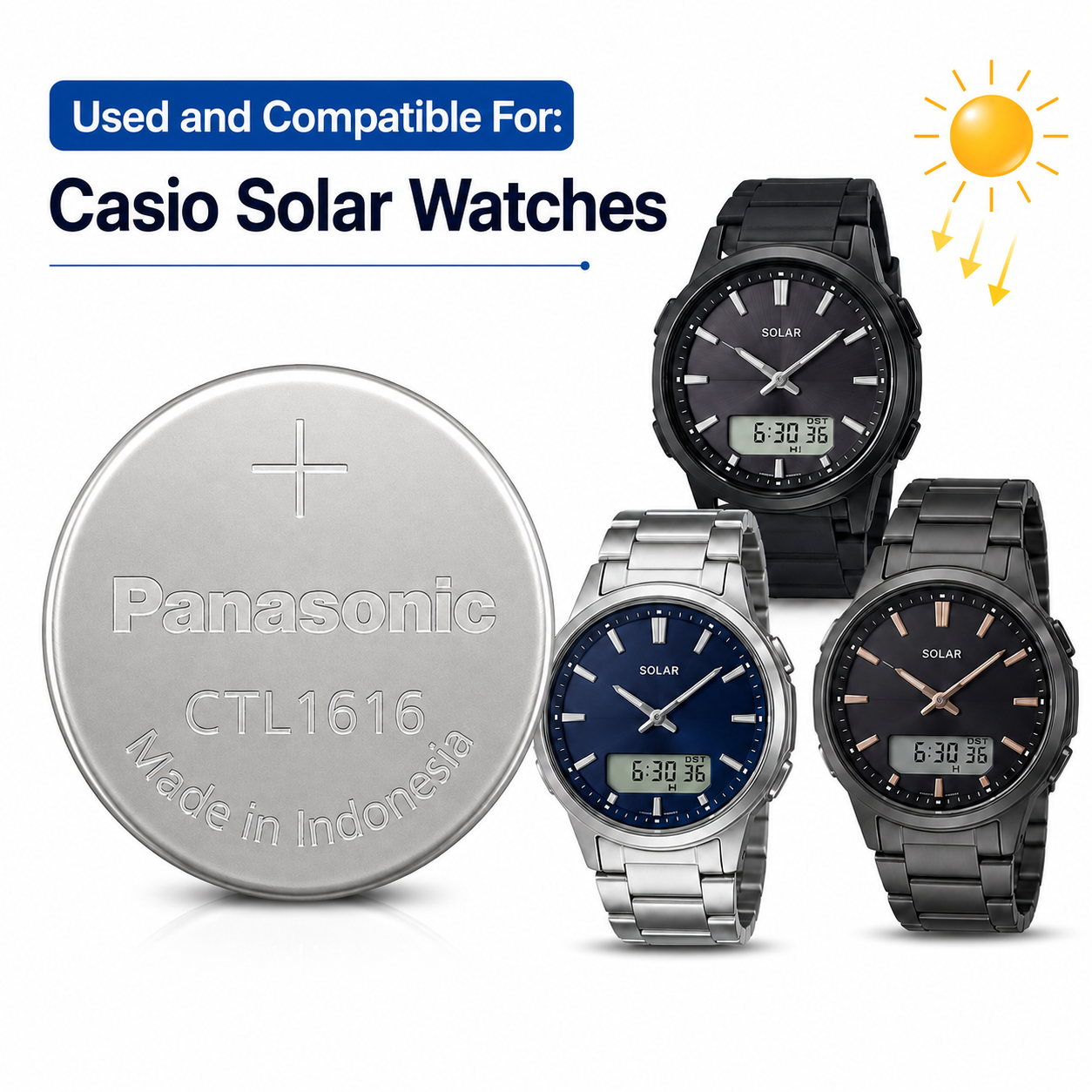 Casio Panasonic CTL1616 Battery Capacitor for Watches - Image 3