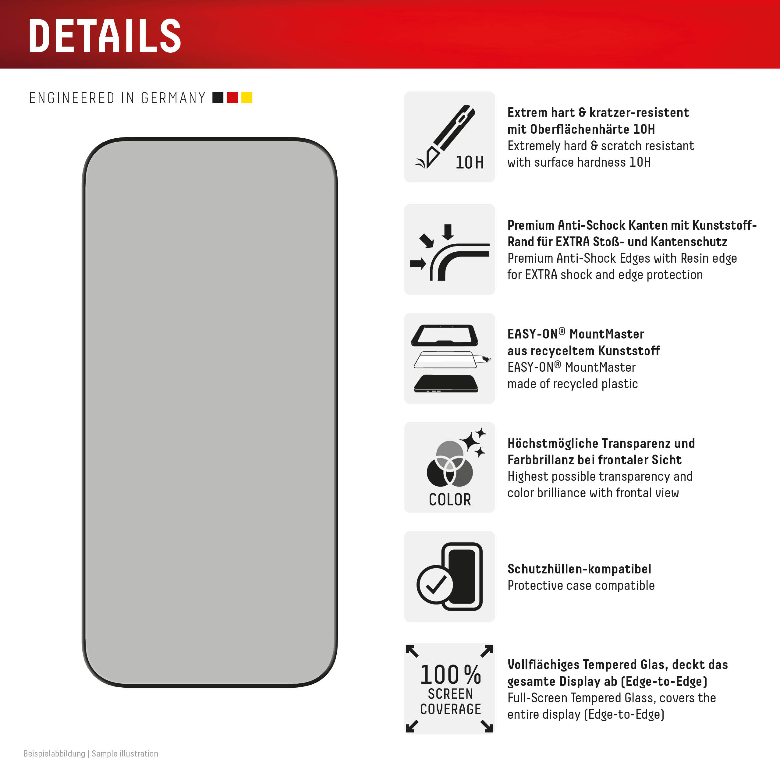 DISPLEX Privacy Screen Protector 10H for iPhone 18 Pro MountMaster - Image 2