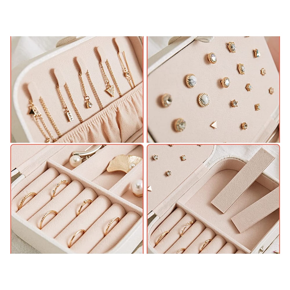 Elegant and Spacious Jewellery Box Organiser – Casket for All Your Jewellery Needs Pink - Image 5