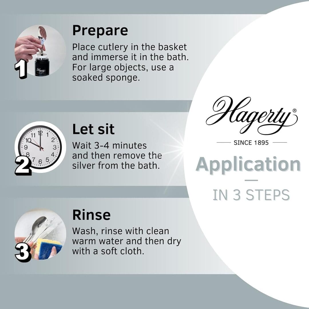 Hagerty Silver Bath Cleaner Dip for Silver Cutlery - 580 ml - Image 5