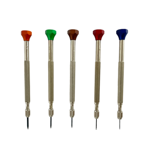 Horotec Precision Screwdriver Set for Watchmakers - 5 Pieces (0.60 mm to 1.50 mm)