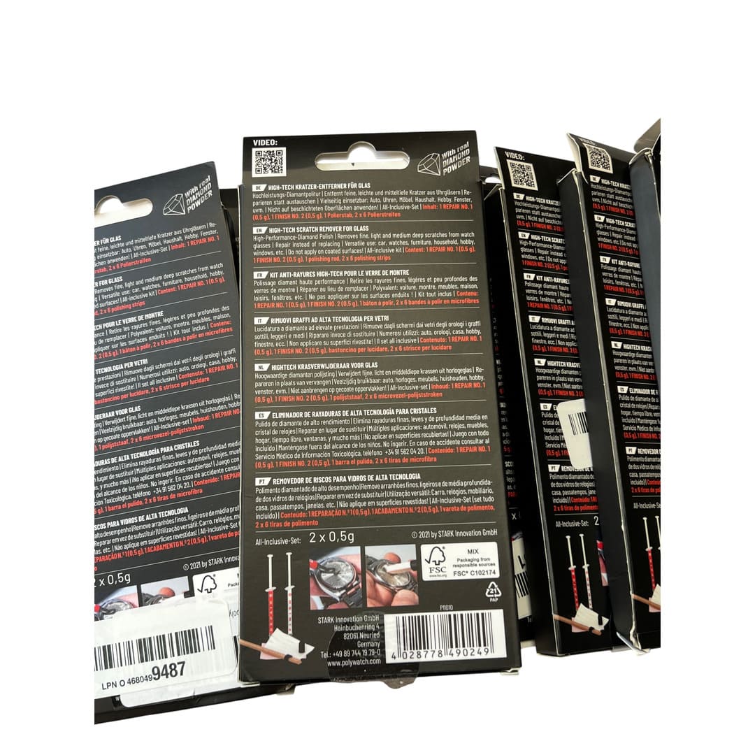PolyWatch Glass Polishing Cream - 10 Pack Scratch Remover for Watches, Condition is used / returned stock - Image 8
