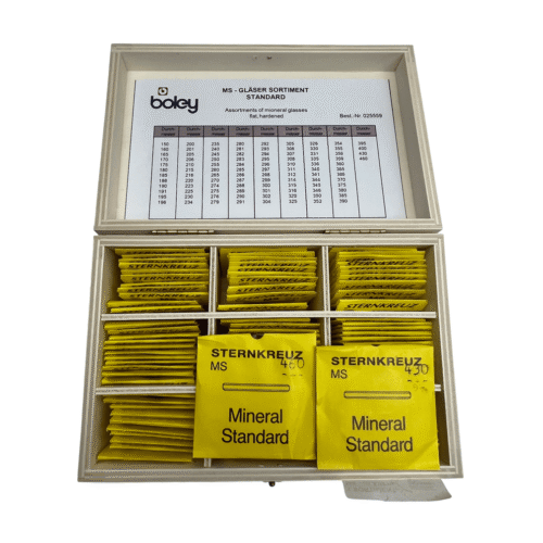 Sternkreuz MS Mineral Watch Glass Assortment - 100 pcs with Wooden Box by Boley