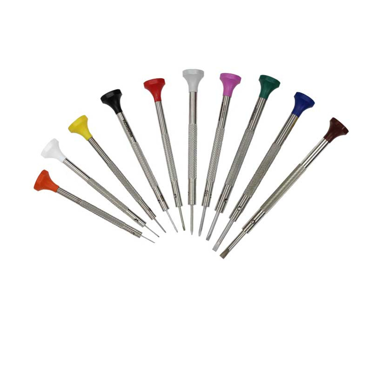 Bergeon 30081-S09 watchmakers screwdriver set on rotating stand stainless steel - Image 2