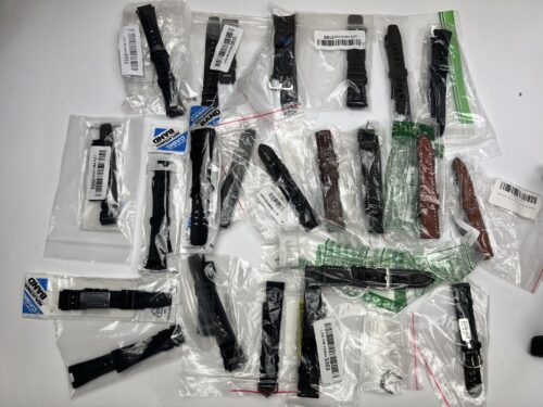 Hirsch Mixed Open Box Watch Strap Lot, 22 Pieces + Buckle