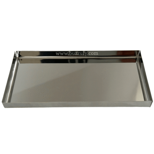 Buzzufy Charcoal Block Holder Plate 144 x 72 x 20 mm Stainless Steel