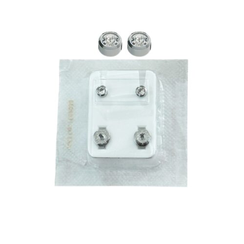 Studex Oval Children's Earrings with White Stones, 3.95 mm