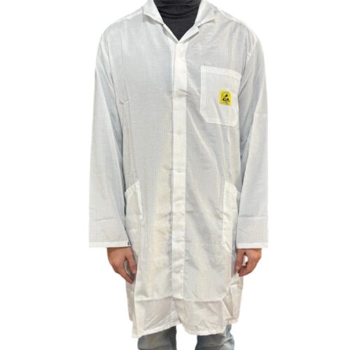 Work coat antistatic for watchmakers, white, size XL